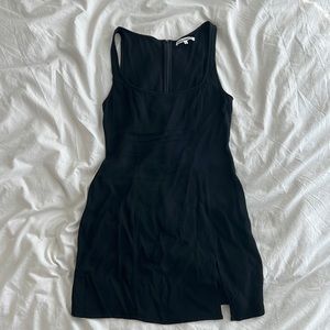 Reformation Noha Black Mini Slip Tank Dress